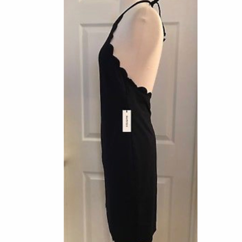 MARYSIA MOTT SCALLOPED MINI DRESS SIZE L INDIGO - Picture 3 of 5